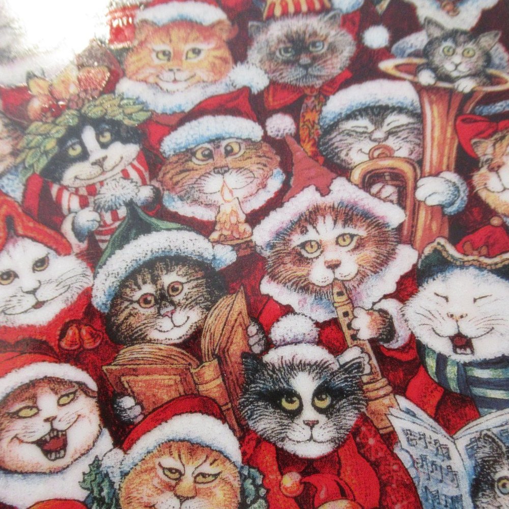 Bill Bell Santa Claws Cat Plate